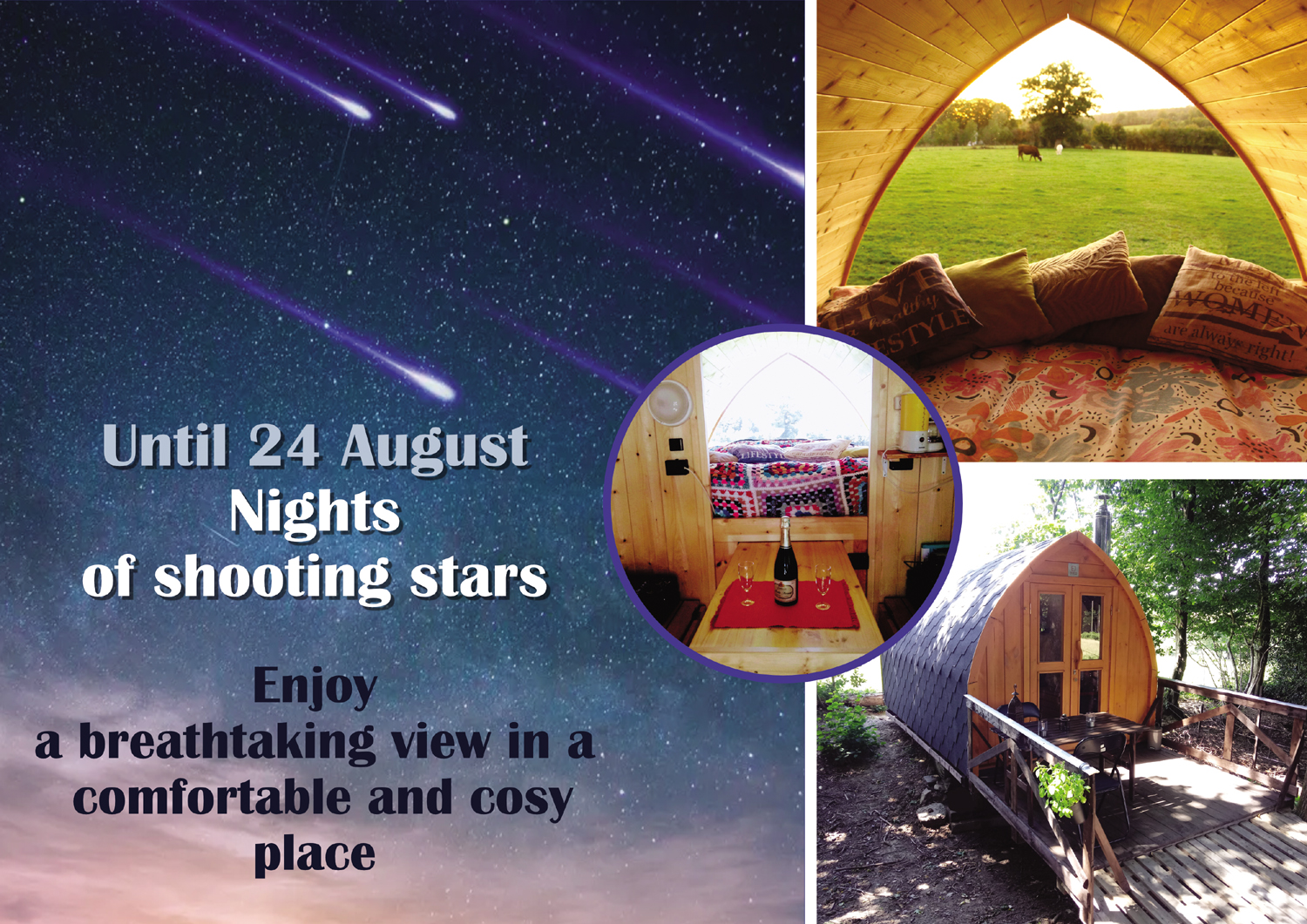 Shooting stars in August in the Igl'houx in Brognon