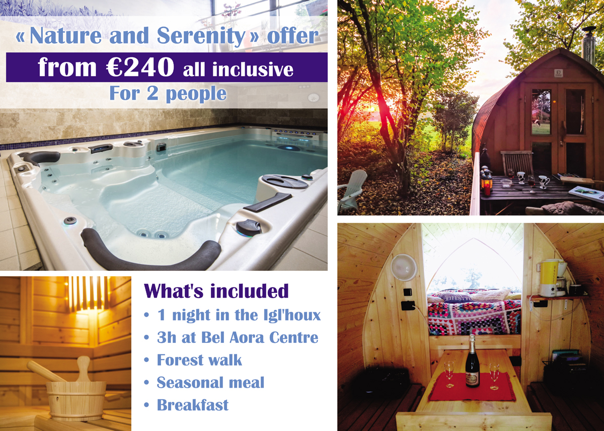 Nature and Serenity Package in unique accommodation with spa and jacuzzi