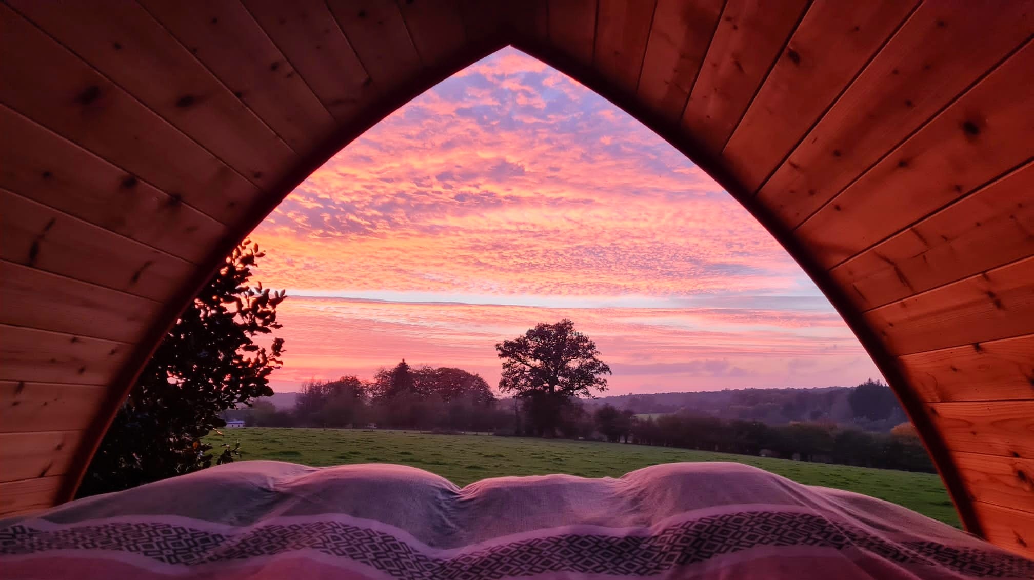 Herfstzonsondergang vanaf Igl'houx