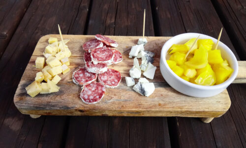 Appetizer board at Relais du Gland featuring delicious local products